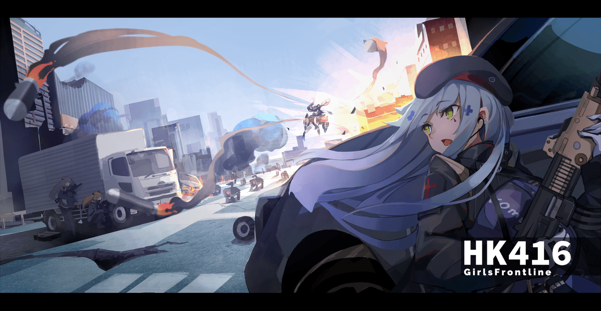 In this action-packed tale, HK416 from Girls’ Frontline leads her squad through a chaotic battlefield. Amidst explosions and destruction, she demonstrates precision, determination, and resilience. This story captures themes of duty, camaraderie, and the relentless pursuit of victory in the face of overwhelming odds.